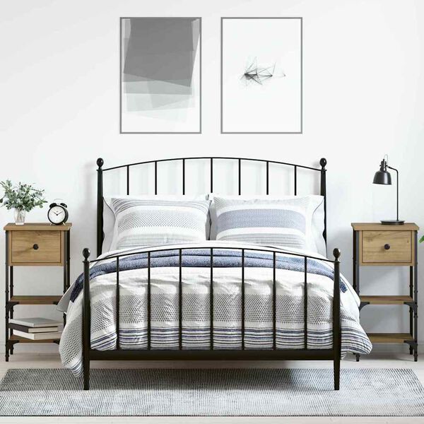 vidaXL Noćni ormar s ladicama 2 pcs Smeđa 33.5 x 36 x 70 cm