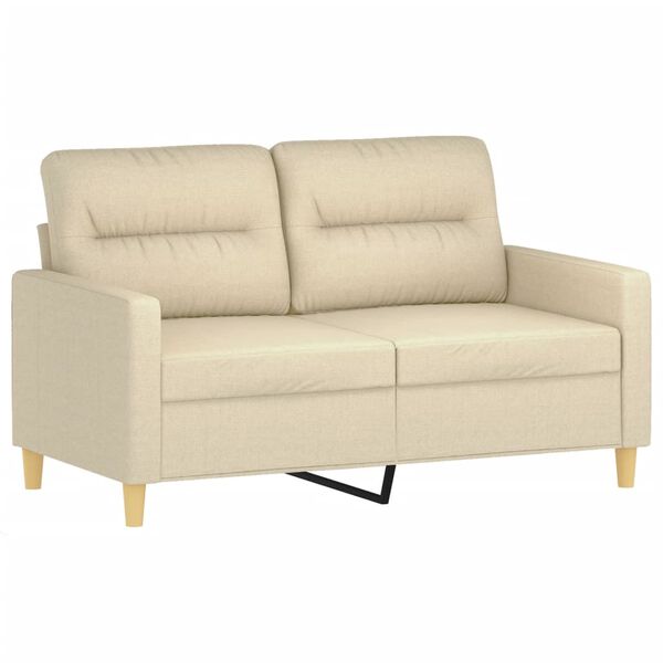 vidaXL 3-dijelni set sofa s jastucima krem od mikrovlakana