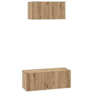 vidaXL Set TV komoda Zidne 2 pcs Umjetnički hrast Konstruirano drvo