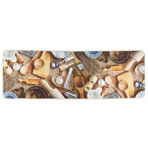 vidaXL Kuhinjski tepih raznobojni 60 x 180 cm perivi i