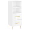 vidaXL Komoda sjajna bijela 34,5 x 34 x 90 cm od konstruiranog drva