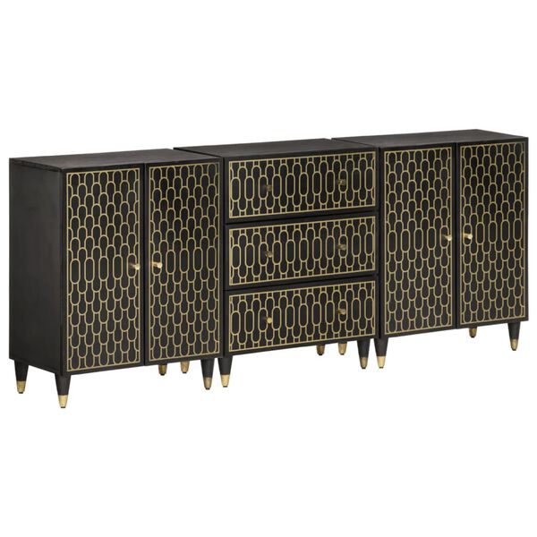 vidaXL Bočni ormarići 3 kom 60 x 33 x 75 cm od masivnog drva manga