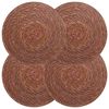 vidaXL Pladnjevi od morska trava 4 pcs Smeđa &Oslash; 30 cm 100% morska trava