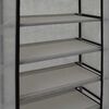 282430 vidaXL Shoe Cabinet with Cover Grey 58x28x106 cm Fabric