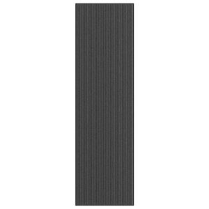 vidaXL Otirač prugasti crni i sivi 115 x 400 cm