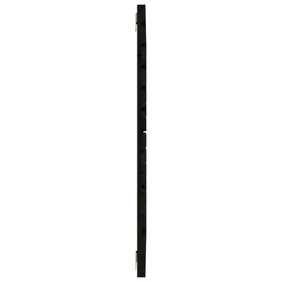 vidaXL Zidno uzglavlje crni 81x3x91,5 cm od masivne borovine