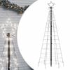 vidaXL LED božićno drvce sa &scaron;iljcima 220 LED hladno bijelo 180 cm