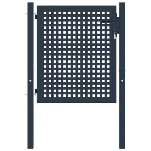 vidaXL Vrata za ogradu antracit 102 x 75 cm čelik