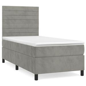vidaXL Box spring krevet s madracem svjetlosivi 80 x 200 cm bar&scaron;unasti
