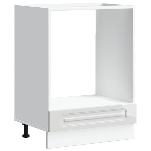 vidaXL Ormarić za pećnicu Kalmar visoki sjaj bijeli konstruirano drvo