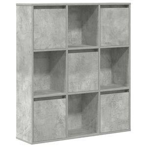vidaXL Regal za knjige boja betona 89x24x101,5 cm konstruirano drvo