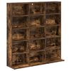 vidaXL CD ormar Dimljeni hrast 96 x 23,5 x 97,5 cm Konstruirano drvo