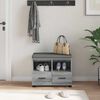 vidaXL Klupa za hodnik s jastukom Siva Sonoma 60 x 38 x 46 cm