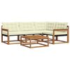 vidaXL Set vanjskih sofa s jastukom 5 pcs Prirodna i krem