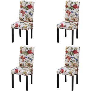 vidaXL Blagovaonske stolice od tkanine 4 kom vi&scaron;ebojne