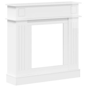 vidaXL Okvir za kamin Bijela visokog sjaja 102 x 26 x 100 cm