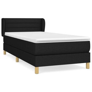 vidaXL Box spring krevet s madracem crni 80 x 200 cm od tkanine