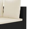 vidaXL 6-dijelni set vrtnih sofa s jastucima crni od poliratana