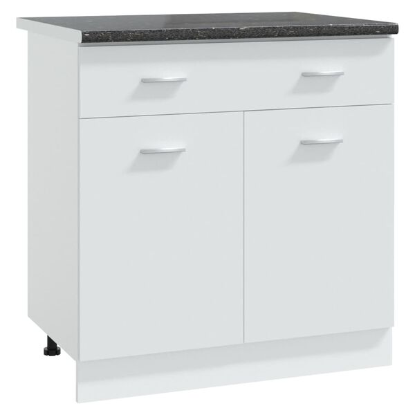 vidaXL Kuhinjska radna ploča tekstura granita crna 80x60x2,8cm iverica