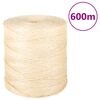 vidaXL Uže od 100 % sisala 2 mm 600 m