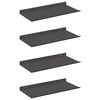 vidaXL Lebdeća polica Zidne 4 pcs Crna 40 x 18 x 2,5 cm Čelik