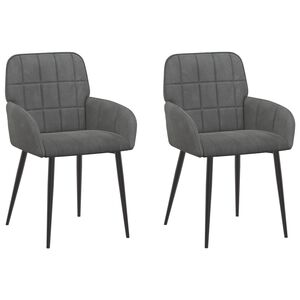vidaXL Trpezarijske stolice 2 pcs Bar&scaron;un Tamnosiva 57 x 50 x 85 cm