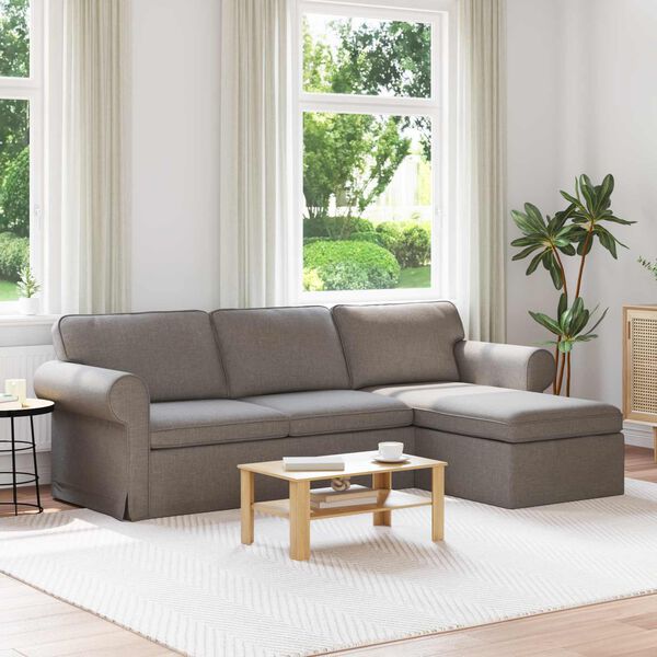 vidaXL Sofa Sivo-smeđa