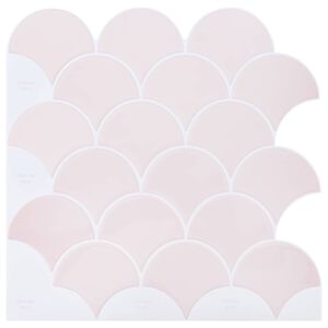 vidaXL Pločica riblje ljuske 10 pcs Svijetlo ružičasta 30 x 30 cm