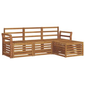 vidaXL Set vanjskih sofa 4 pcs Prirodna