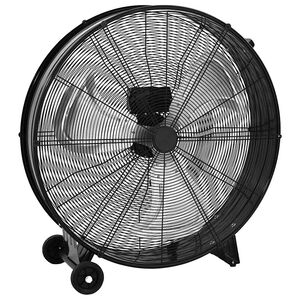 vidaXL Industrijski ventilator s bubnjem 77 cm 187,7 W crni