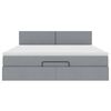 vidaXL Otomanski krevet s madracem svijetlosivi 160x200 cm tkanine