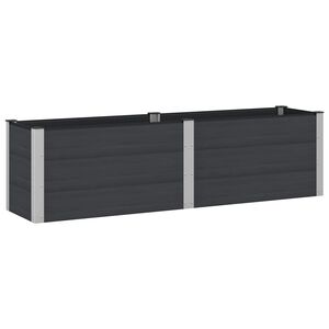 vidaXL Povi&scaron;ena vrtna gredica Crna 200 x 50 x 54 cm