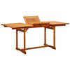 vidaXL Vrtni blagovaonski stol (120-170) x 80 x 75 cm od drva bagrema