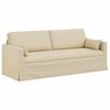 vidaXL Sofa 2 pcs Krema 198 x 78 x 80 cm tkanina