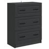 vidaXL Ormar s ladicama Crna 66 x 34,5 x 87 cm Konstruirano drvo