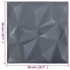vidaXL Zidne panele 12 pcs Origami siva 50 x 50 cm XPS pjena