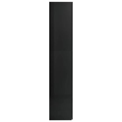 vidaXL Ormarić za pohranu visoki sjaj crni 80x35,5x180 cm od iverice