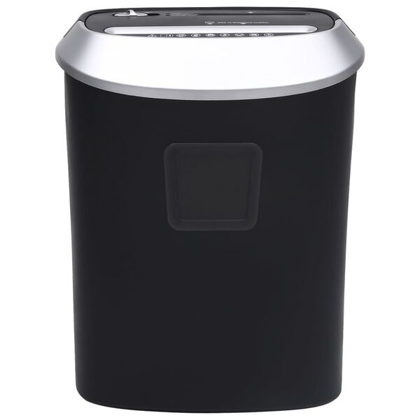 vidaXL Uni&scaron;tavač papira 10 listova s križnim rezom crni