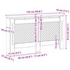vidaXL Pokrov za radijator 152 x 19 x 81,5 cm MDF