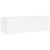 vidaXL 3-dijelni zidni TV ormarići s LED svjetlima bijeli