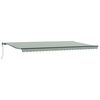 vidaXL Povlačivi tende Zelena i bijela 600 &times; 350 cm Tkanina i Aluminij