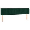 vidaXL Uzglavlje s u&scaron;ima tamnozeleno 183x16x78/88 cm bar&scaron;unasto
