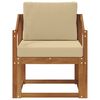 vidaXL Vanjski kauč Čvrsto drvo akacije i poliester Prirodna