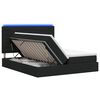 vidaXL LED krevet za pohranu s madracem Crna 180 x 200 cm Tkanina