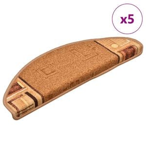 vidaXL Otirači za stepenice samoljepljivi 5 kom 65x21x4 cm bež