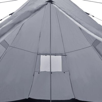 vidaXL Šator za 4 osobe sivi