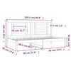 vidaXL Dnevni krevet bez madraca bijeli 90 x 200 cm masivna borovina