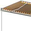 vidaXL Samostojeća automatska tenda 400 x 350 cm žuto-bijela
