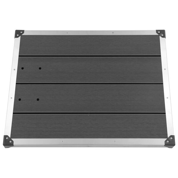 vidaXL Vanjska podloga za tu&scaron; WPC i nehrđajući čelik 80 x 62 cm siva