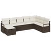 vidaXL Set sofe s jastukom 5 pcs poliratan